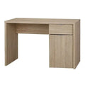 Light wood MDF desk with right-side drawer, 120x50x75 cm
