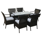 Marvel rattan dining set for 6 persons