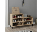 MDF shoe rack with open cubby shelves, holds multiple pairs, 100x35x60 cm