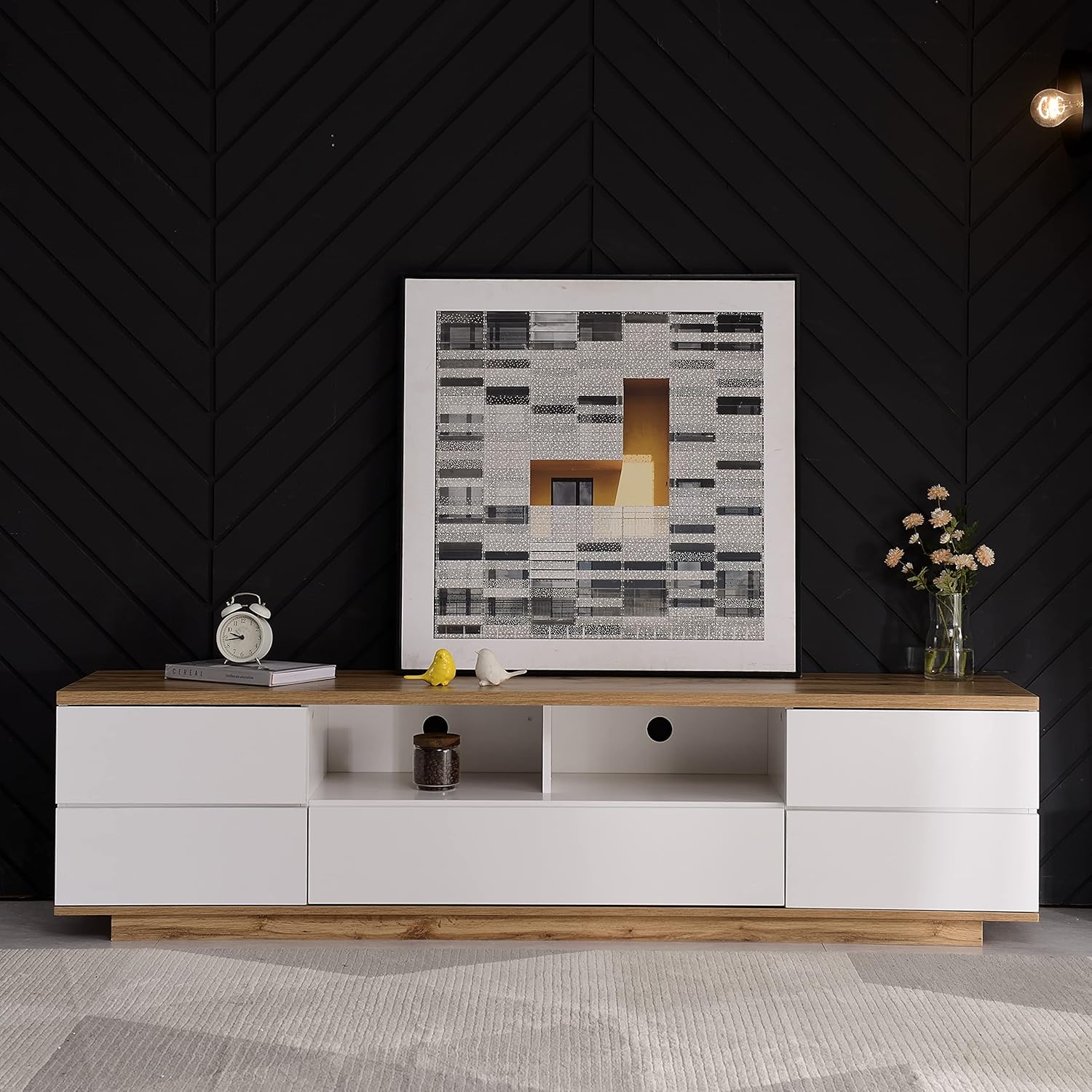 T38 TV Unit, MDF - 180x38x45cm