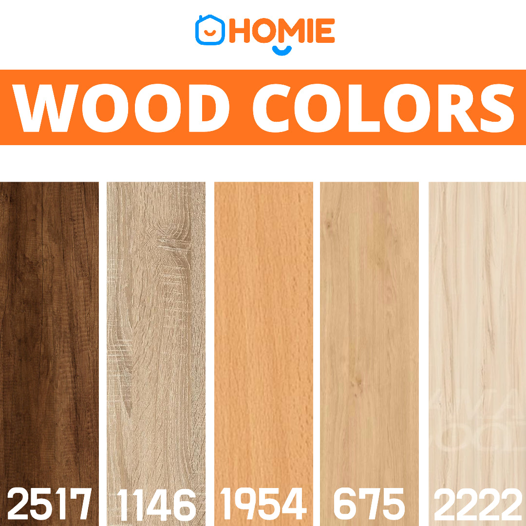 Wood color swatches with codes 2517, 1146, 1954, 675, 2222