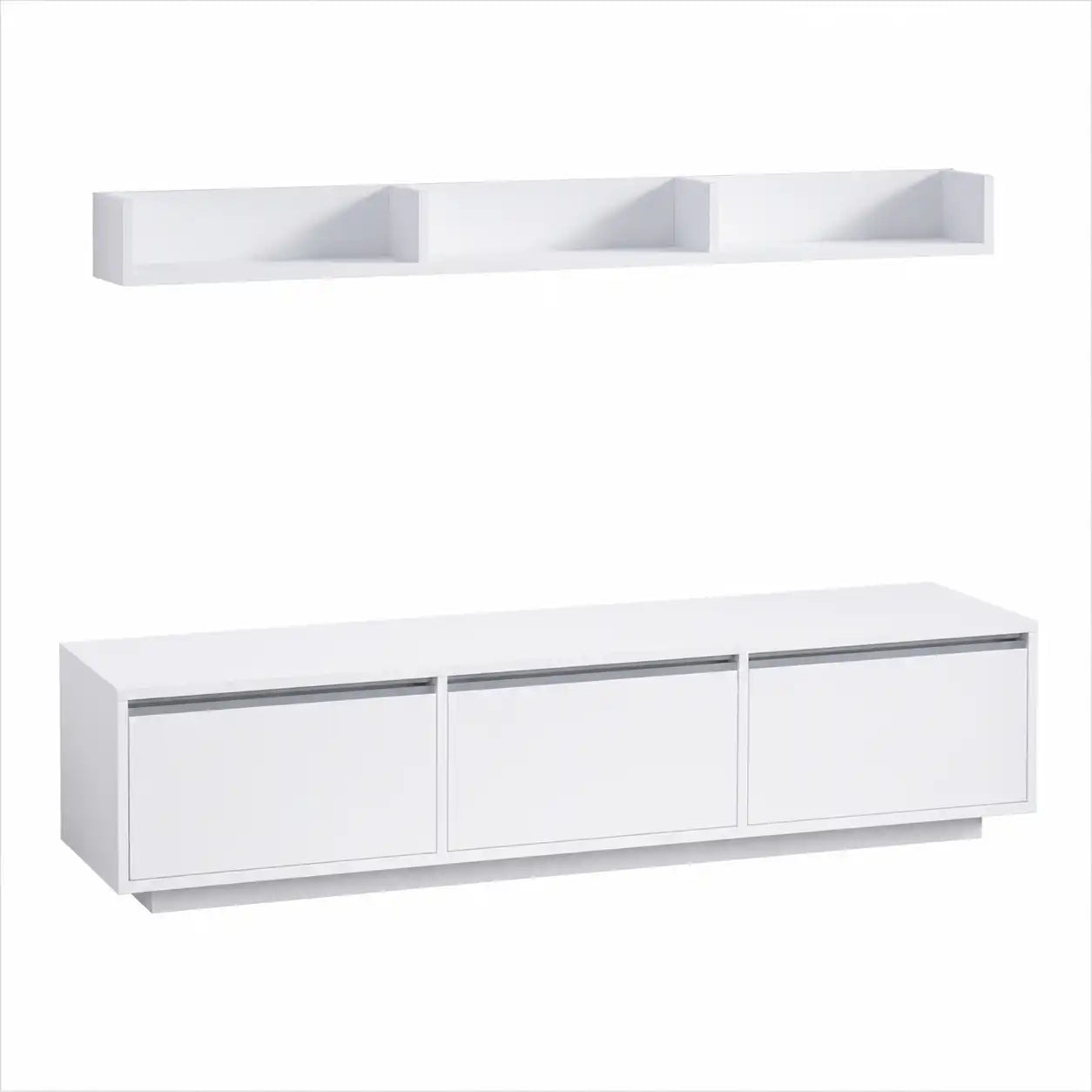 PRAG TV Unit, White, MDF, 180x30x40cm