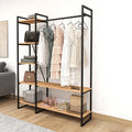 H13 Clothes Stand – Metal Frame, MDF Shelves, 120x40x180cm