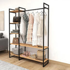 H13 Clothes Stand – Metal Frame, MDF Shelves, 120x40x180cm