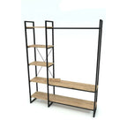 H13 Clothes Stand – Metal Frame, MDF Shelves, 120x40x180cm