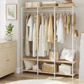 H14 Clothes Stand – Metal Frame, MDF Shelves, 141x40x180cm