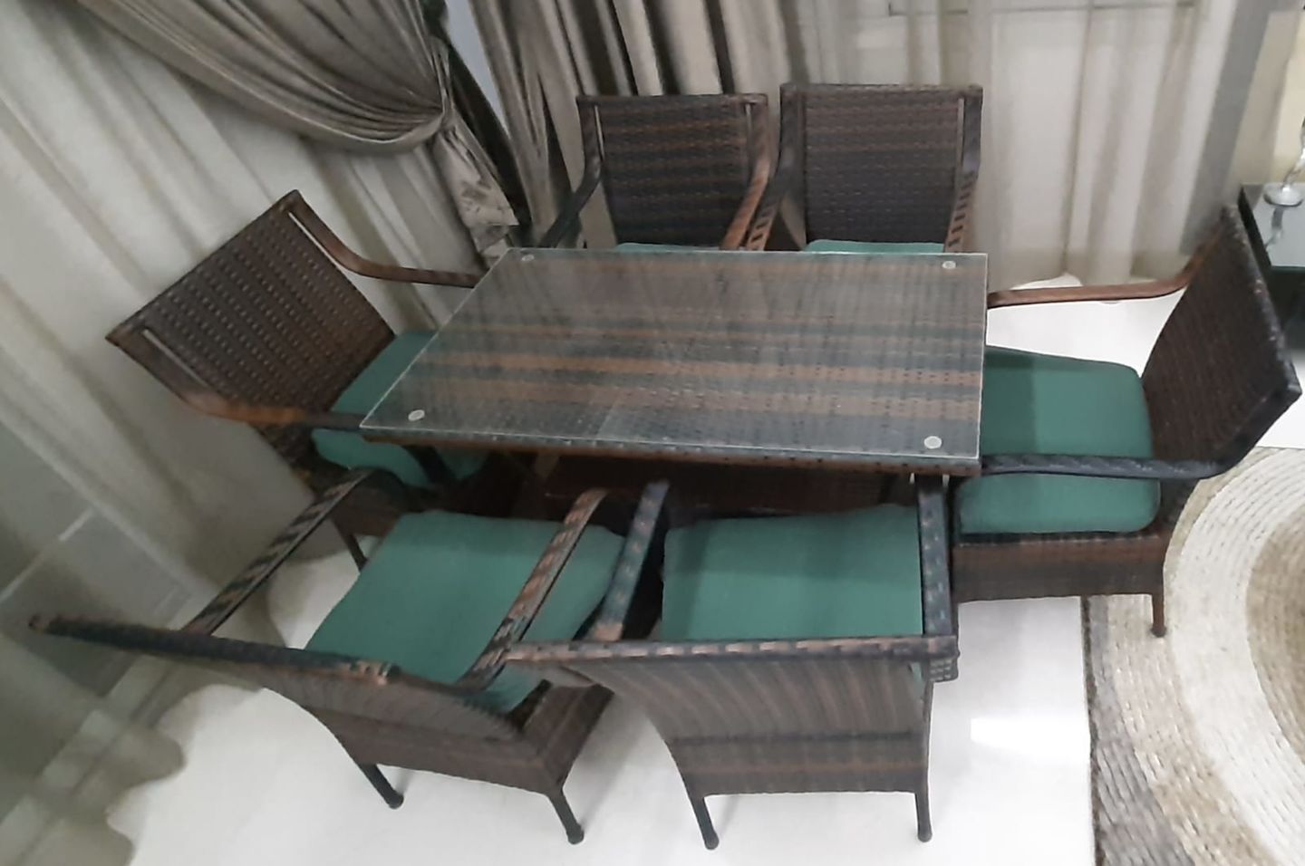 Marvel rattan dining set for 6 persons