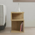 MESA side table with open shelves, light wood MDF, 31x30x45cm
