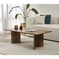Daisy coffee table, dark brown MDF with simple rectangular legs, 119x60x40 cm